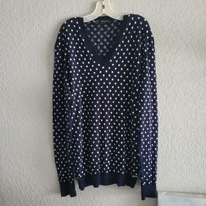 DSQUARED2 V Neck Polka Dot Sweater - Sz L
